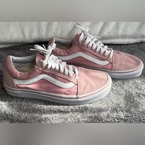 VANS Old Skool Pink Suede Lace Up Shoes Sneakers Women’s 8 Men’s 6.5